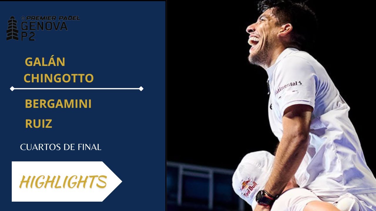 P2 GENOVA QATAR AIRWAYS PREMIER PADEL TOUR 2024 CUARTOS DE FINAL CHINGOTTO - GAL&Aacute;N VS BERGAMINI-RUIZ