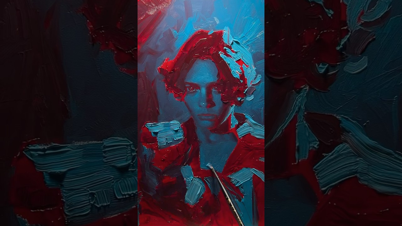 Painting with complementary colors form the CMYK palette #art #painting