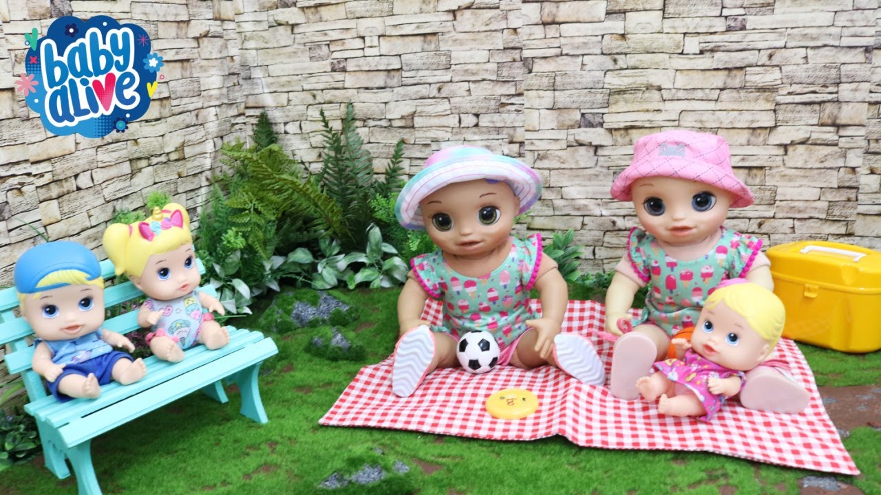 BABY ALIVE GÊMEAS NINA E HANNA FORAM BRINCAR NO PARQUINHO