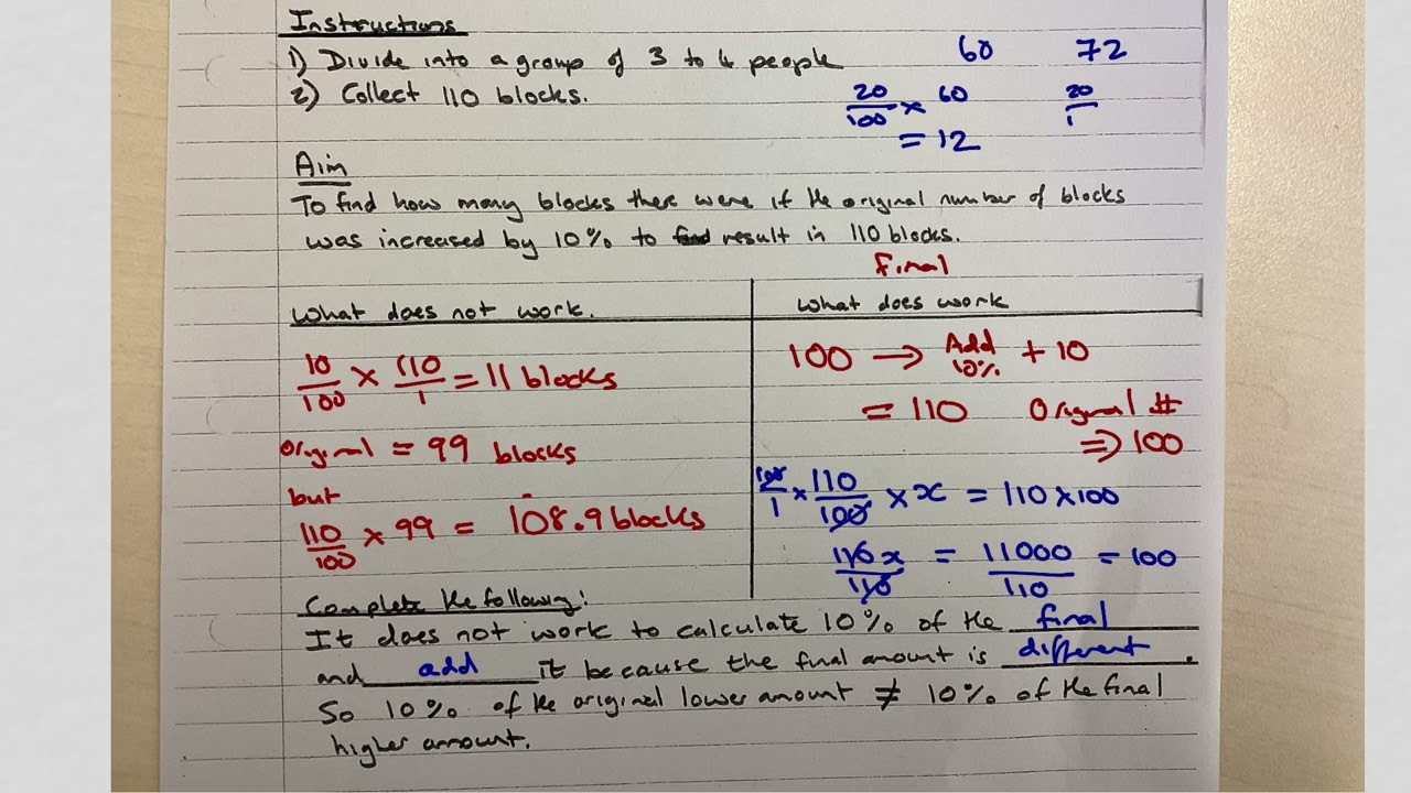 Finding the original number Part 1 of 2