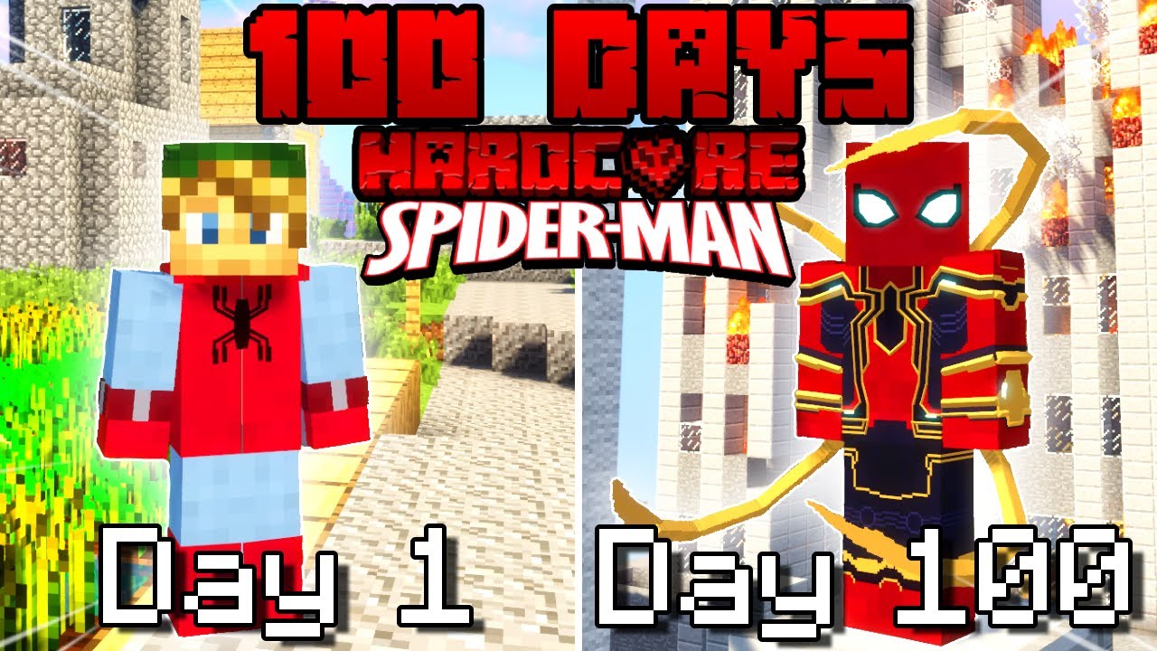 I Survived 100 Days As SPIDER MAN on HARDCORE Minecraft