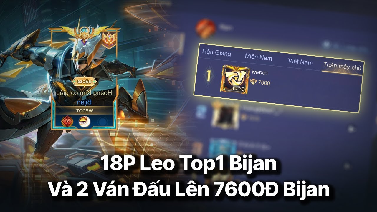 18P Đánh Bijan Chuỗi Trận Leo Top1 Bijan VN | 2 Ván Cực Căng Đỉnh Đầu Mùa 7600đ................