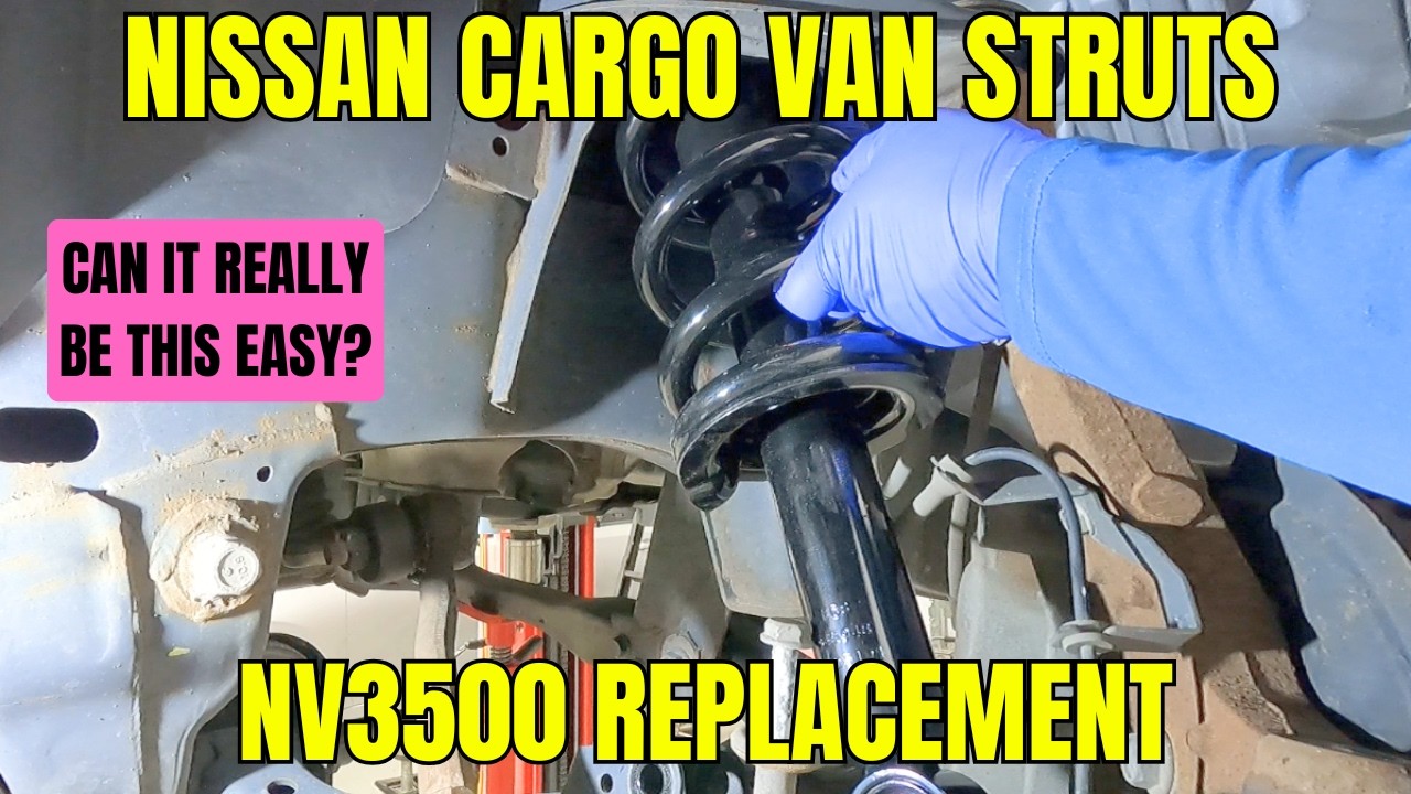 How to change the front struts on a Nissan NV3500 van (way too easy)