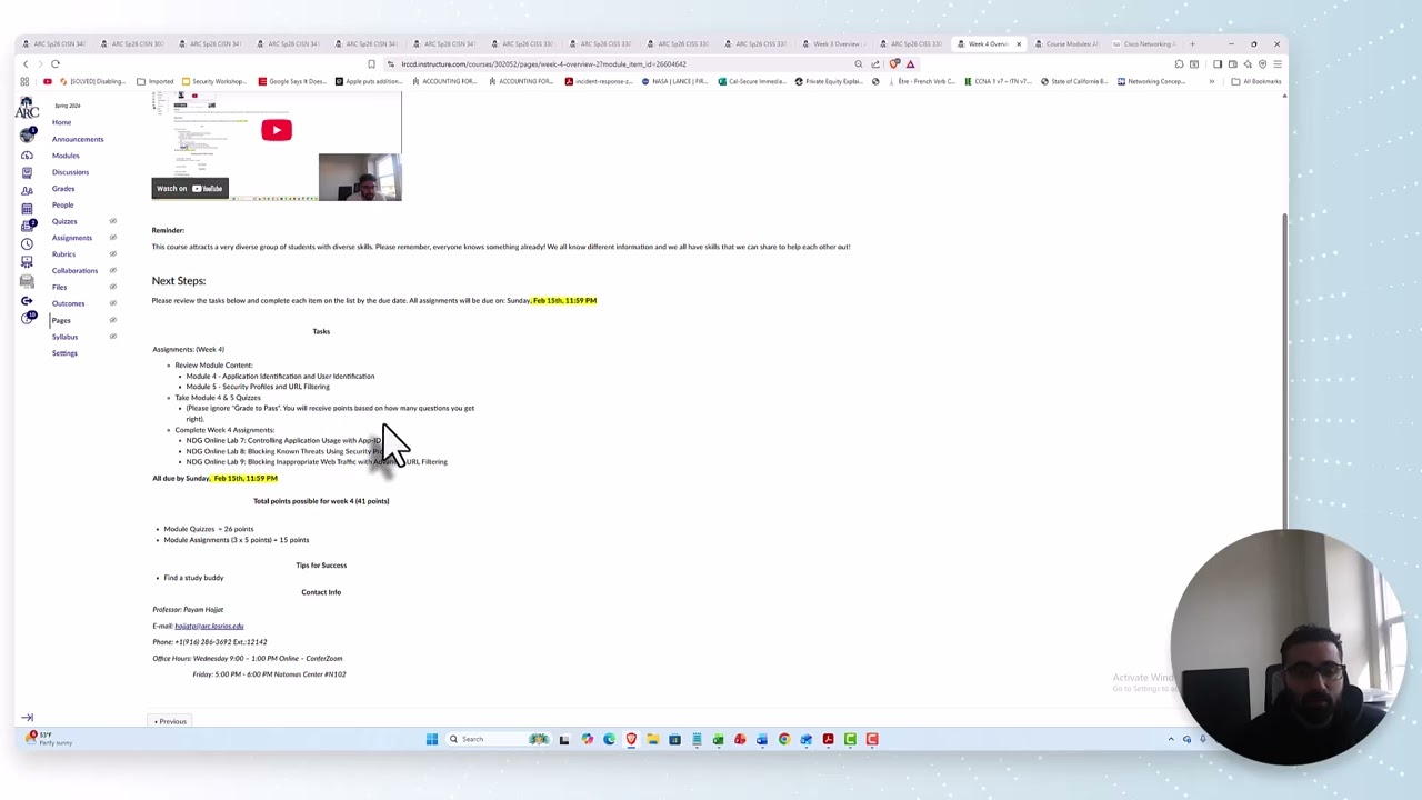 CISS 330 Spring 2026 Week 4 Overview