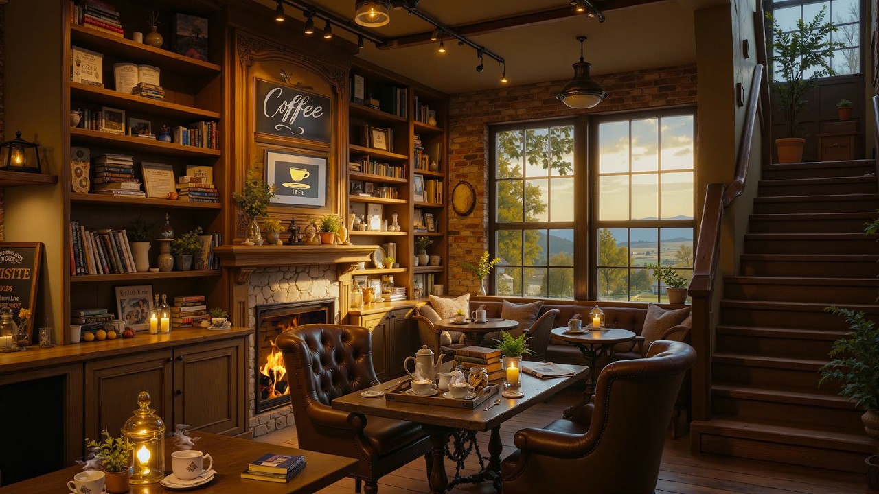 Happy February Jazz - Cozy Bookstore Ambience with Smooth Jazz Background Music to Stress Relieft