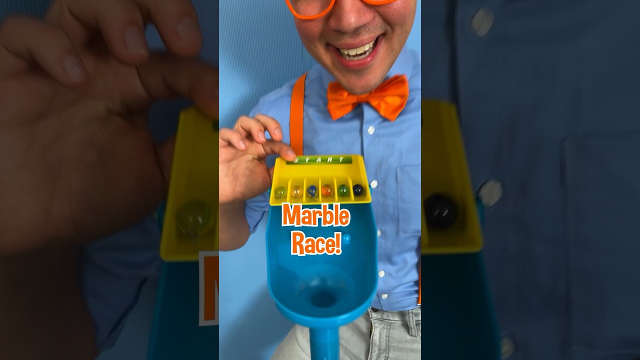 BLIPPI'S ULTIMATE MARBLE RUN! Easy Toy Challenge! #blippi #shorts