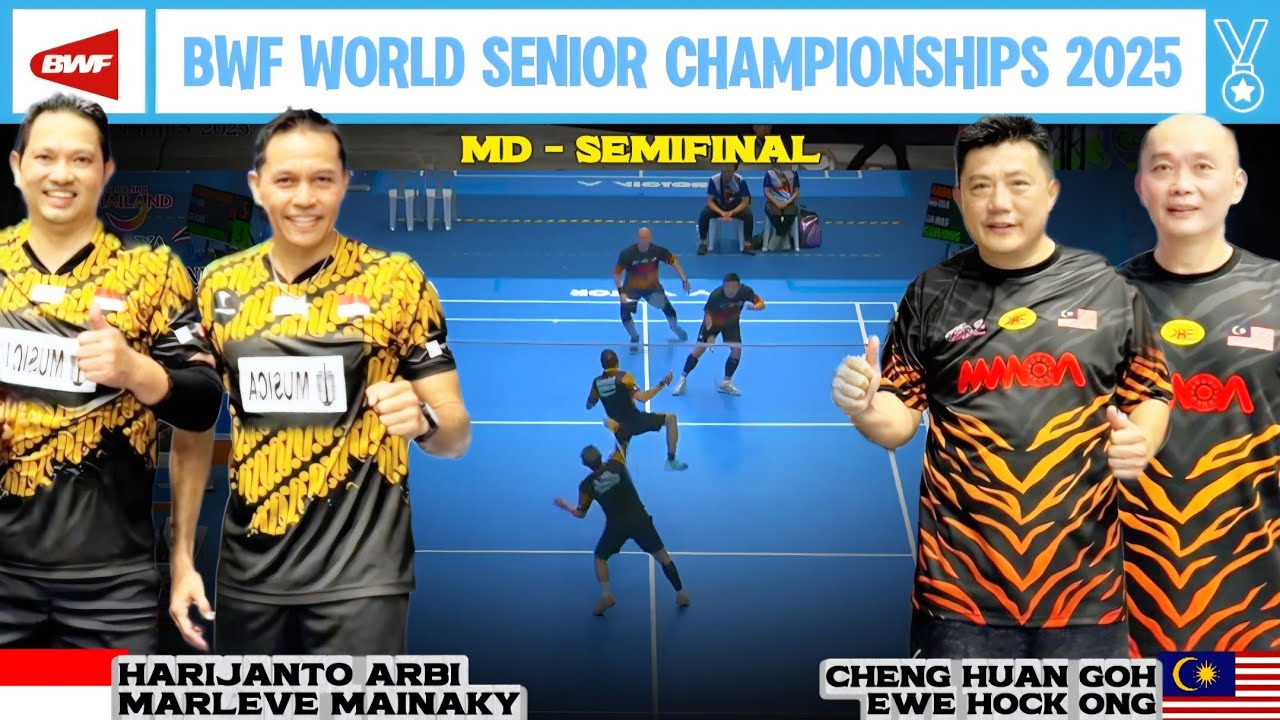 [MD50-SF] Harijanto Arbi/Marleve Mainaky vs Goh/Ong | Badminton World Senior Championships 2025