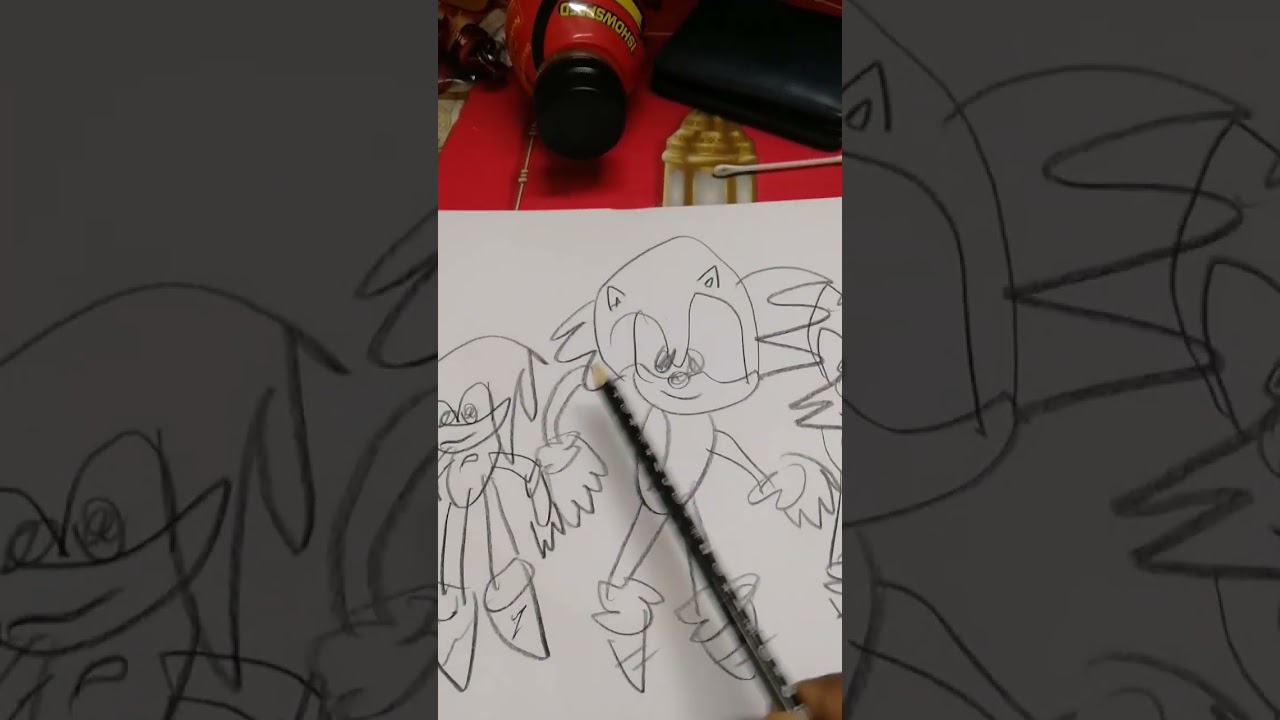 how to draw sonic poster bad to good sonic shorts# videosonic
