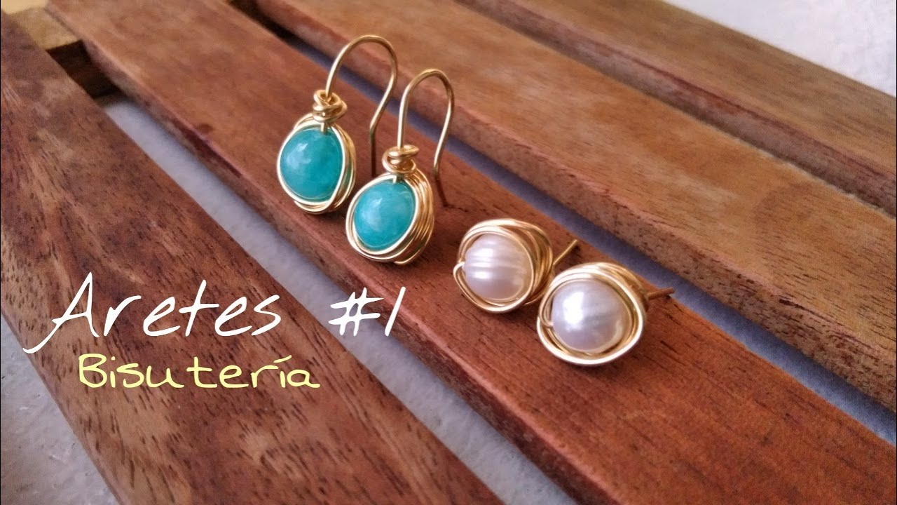 💎Aretes y pendientes de Zarcillos en alambre enrollado |✨ Bisutería & Alambrismo - Diy Cute