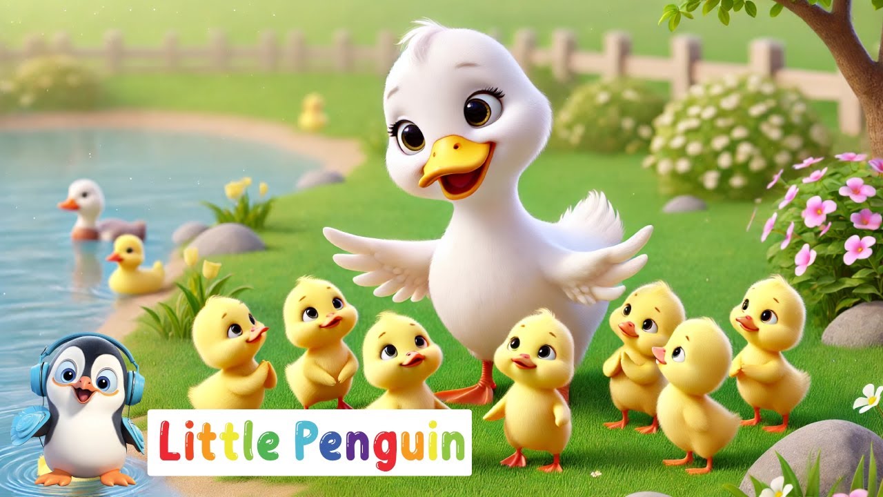 Five Little Ducks | Popular Nursery Rhymes For Kids | Learning Numbers | Little Penguin