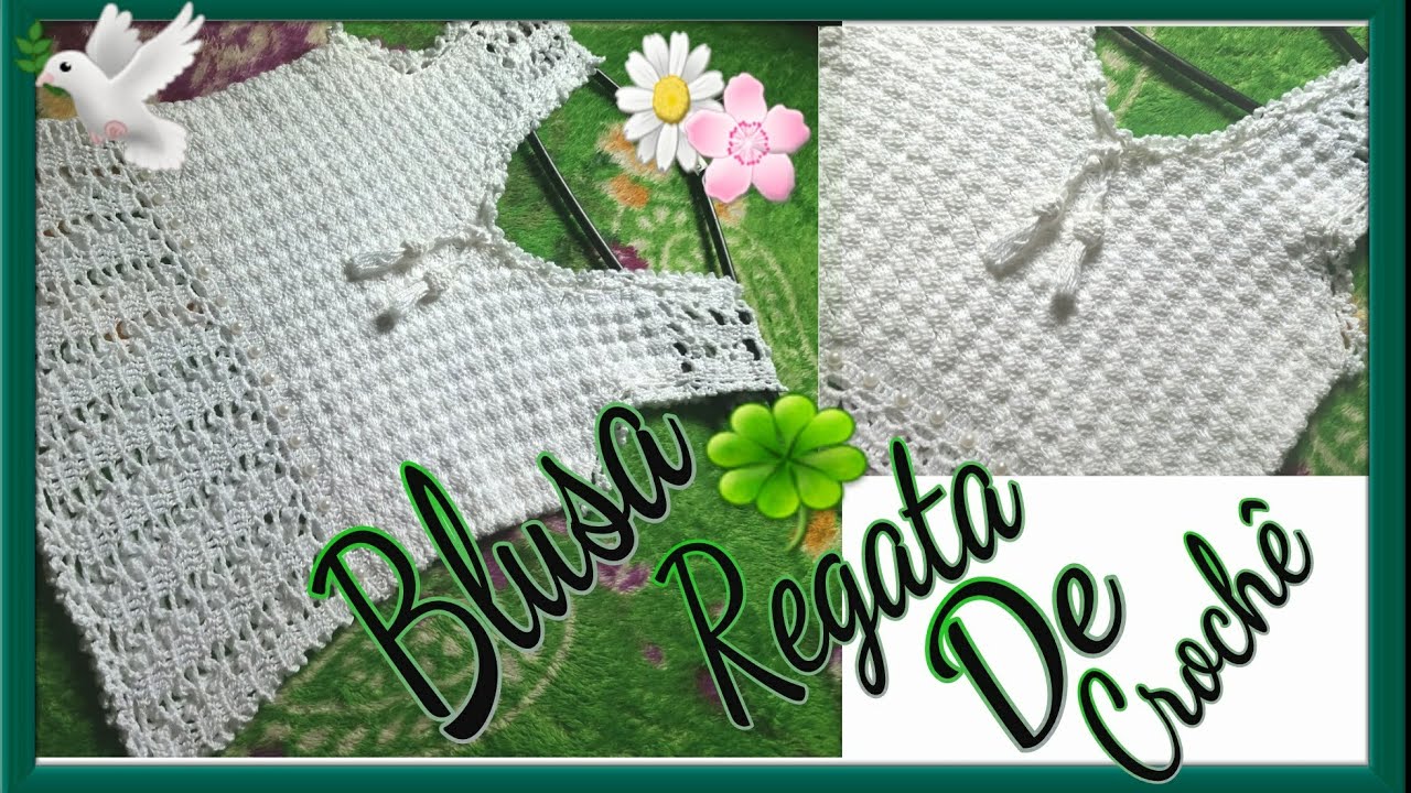 Blusa Regata de crochê