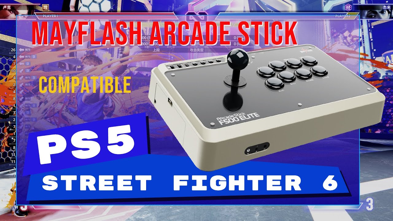 Play Street Fighter 6 by MAYFLASH Fight Stick F300 F500 and Magic-S Ultimate Adapter