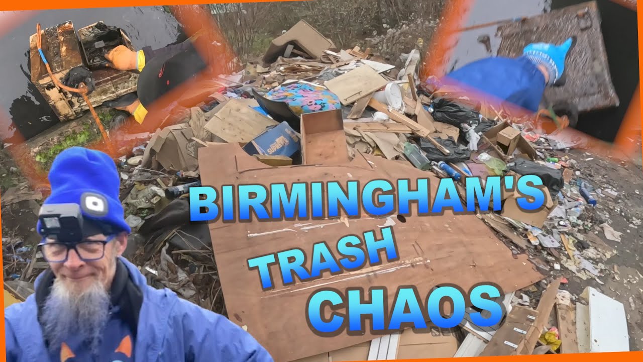 Shocking Finds in Birmingham's Trash-Filled Canals! magnet fishing cleaning the waterways