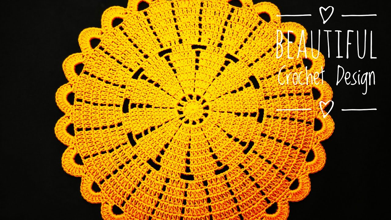 EASY ✌️🏆 Round Crochet Design - Thalposh / Table Cloth / Placemat in Hindi & Urdu - 248