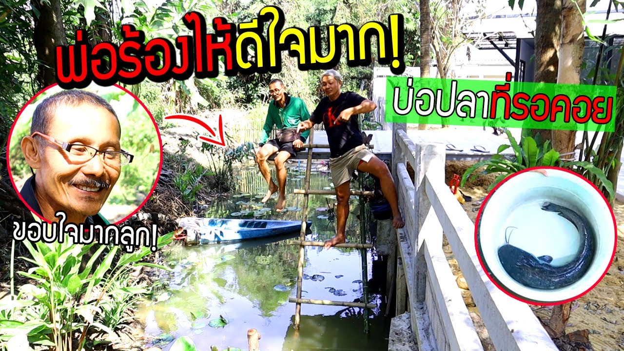 บ่อปลาพ่อเสร็จแล้ว!!!! พ่อร้องไห้ดีใจสุดๆ แค่นี้พ่อก็มีความสุขแล้ว