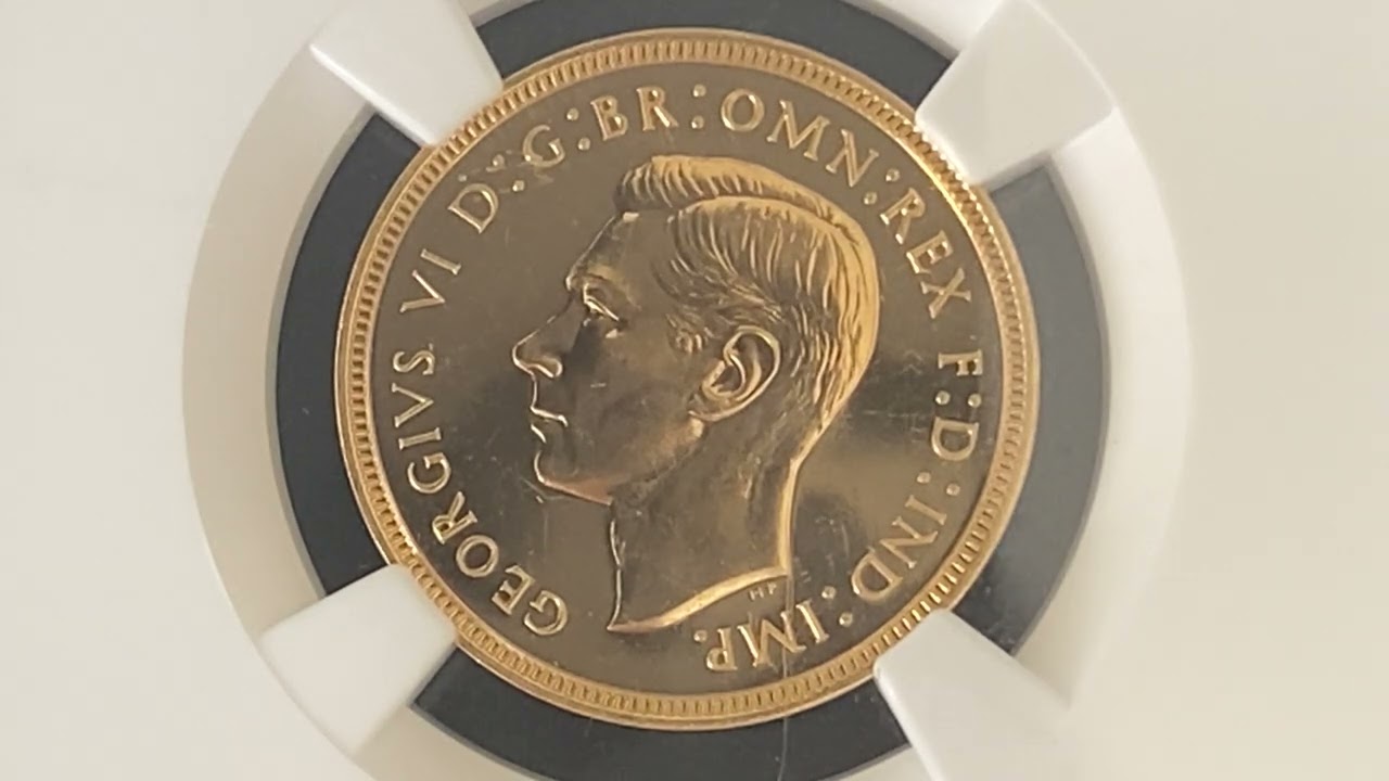1937 Great Britain King George VI Sovereign coin - NGC  PF61