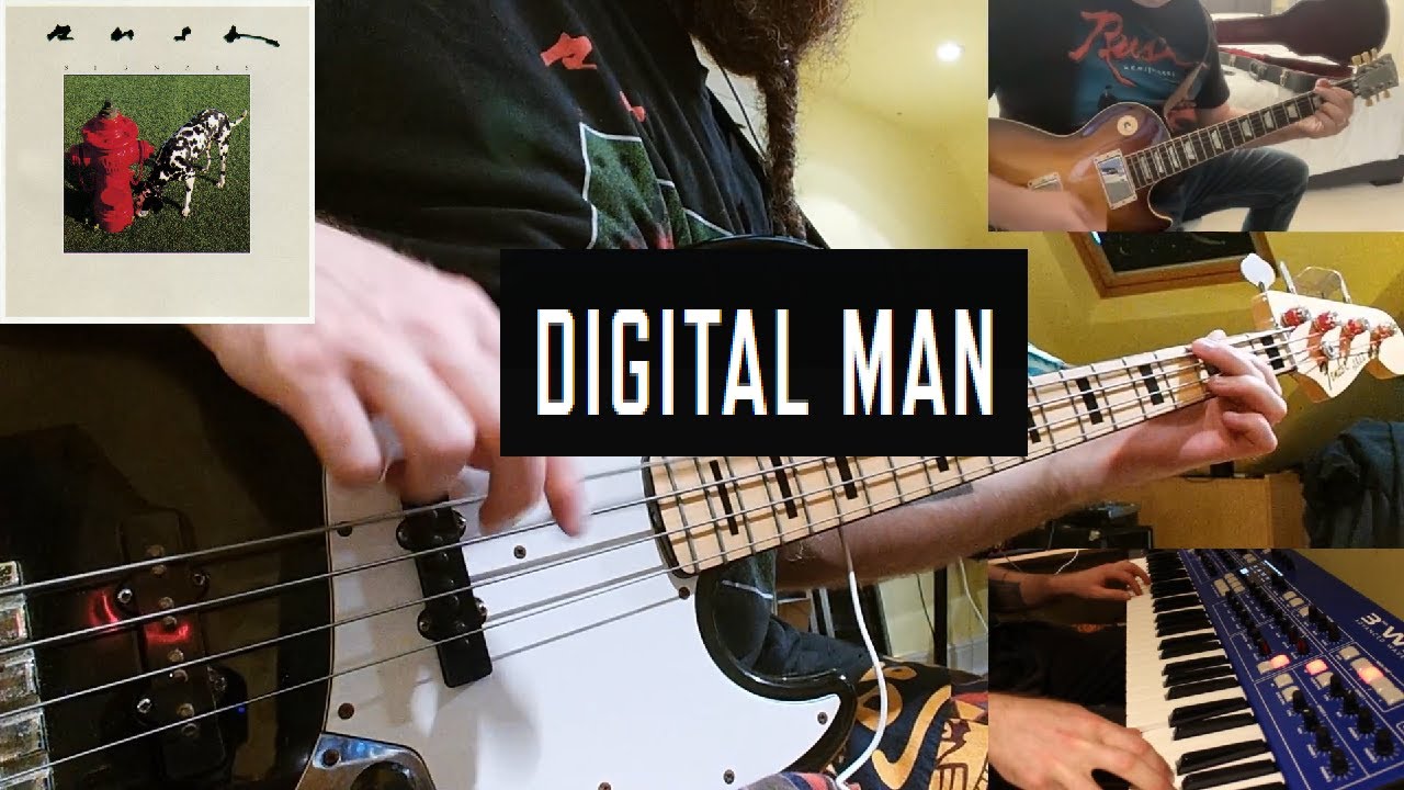 Rush - Digital Man bass and synths cover (with Guitars by Ian)
