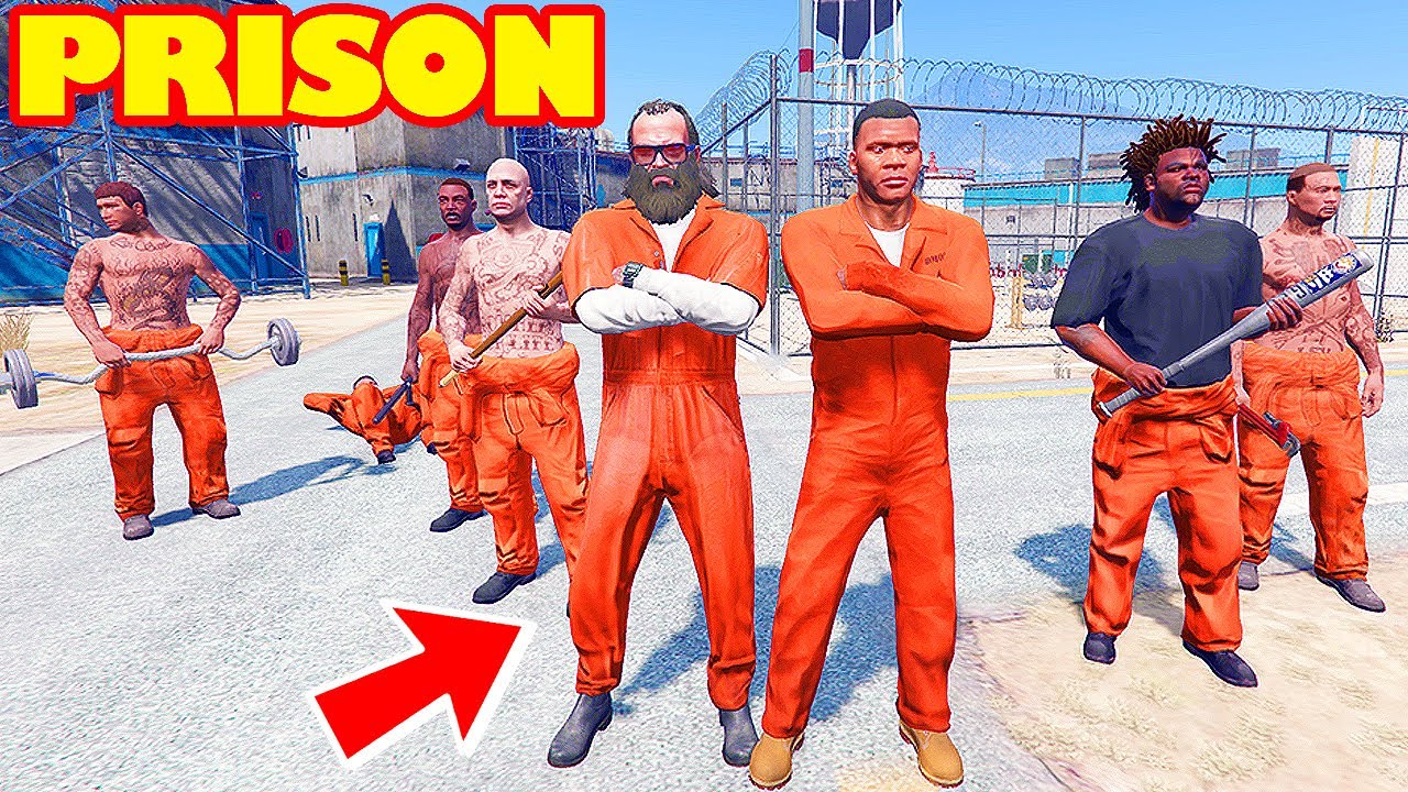 Franklin Going To Make PRISONER GANG in JAIL in GTA 5 | SHINCHAN and CHOP