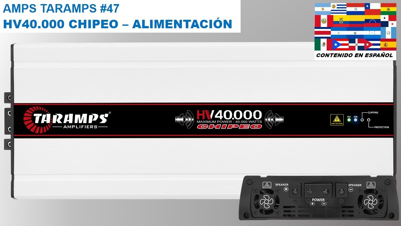 AMPS TARAMPS #47 - AMPLIFICADOR HIGH VOLTAGE TARAMPS HV40.000 CHIPEO - ALIMENTACIÓN
