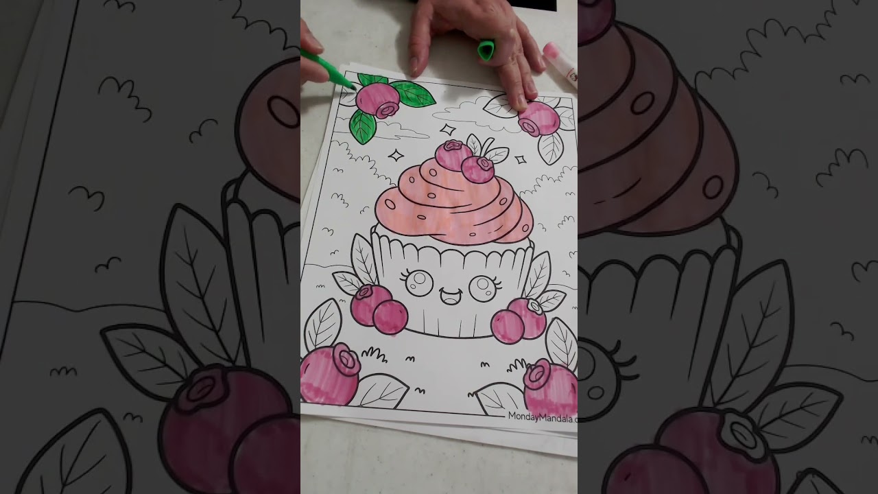 ASMR: Coloreando un cupcake Kawaii
