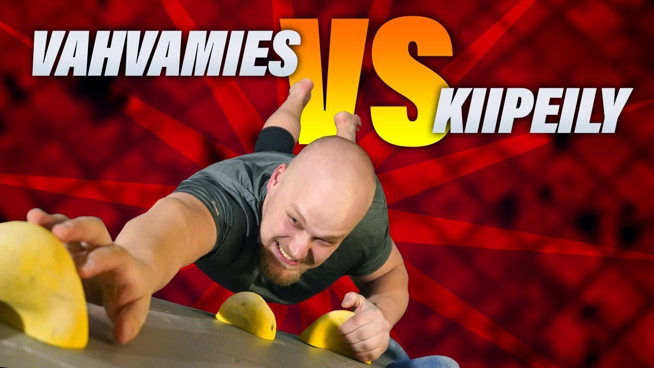 140 kiloinen kokeilee kiipeilyä | Vahvamies vs Kiipeily!