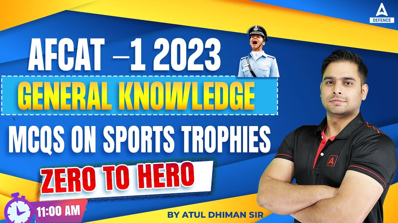 AFCAT 2023 preparation | AFCAT General Knowledge Classes 2023 | MCQs on Sports Trophies