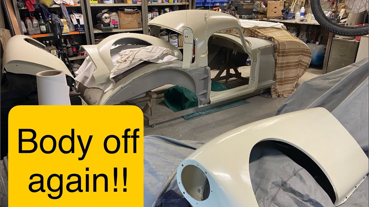 MGA chassis fabrication. Restoration work before painting