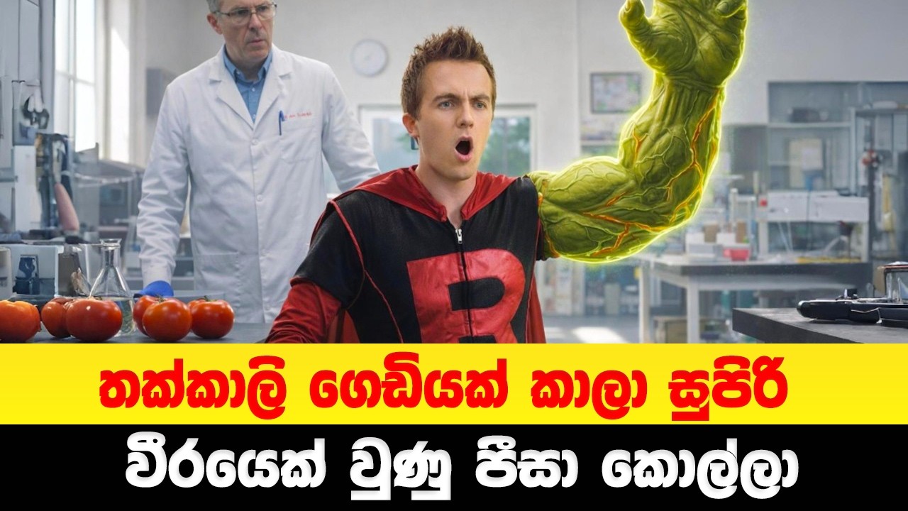 තක්කාලි ගෙඩියක් කාලා සුපිරි වීරයෙක් වුණු පීසා කොල්ලා | Sinhala Movie Review