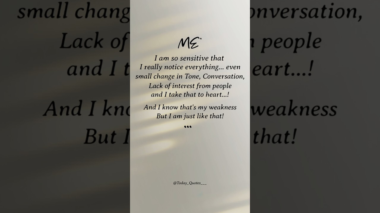 i am so sensitive// 