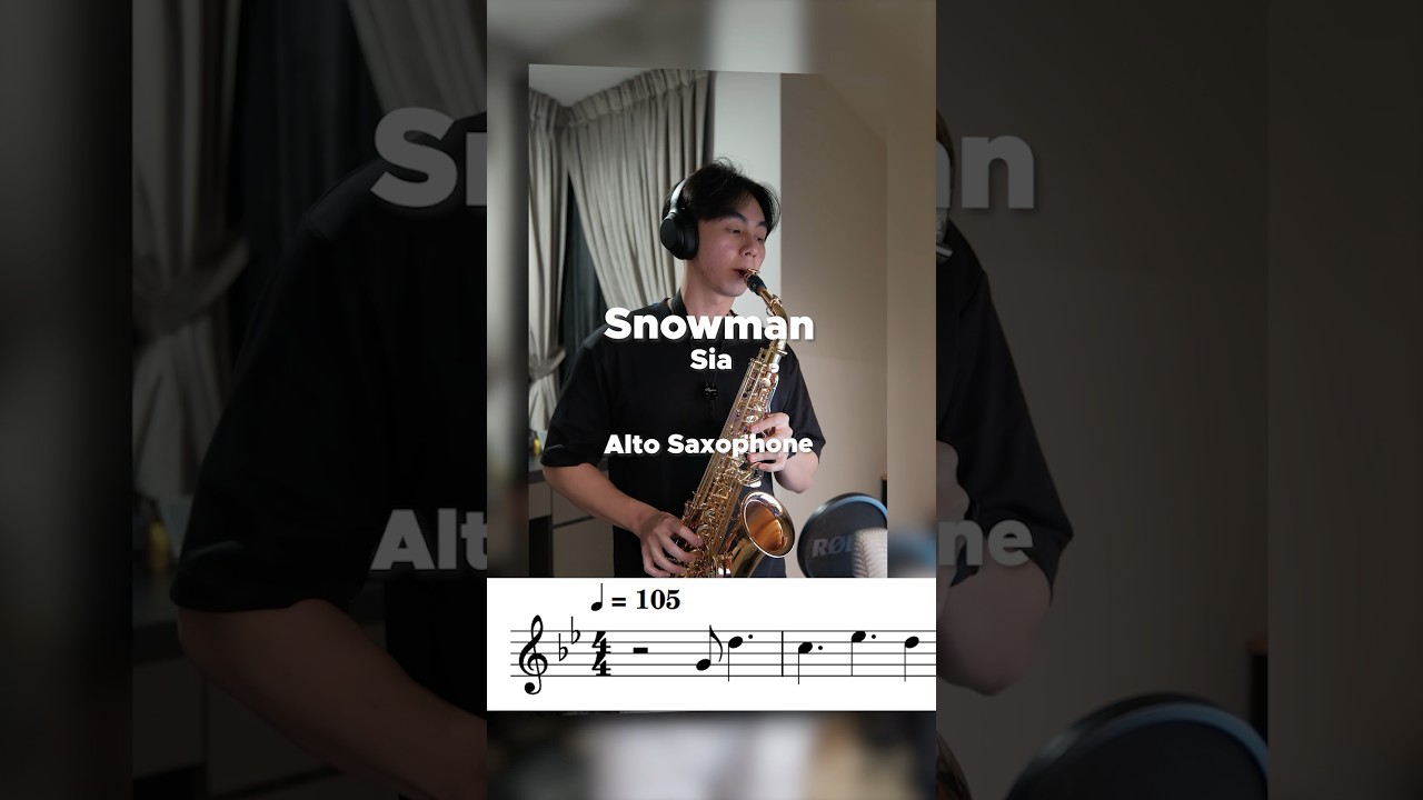 Sia - Snowman Alto Sax Sheet Music 🎷 