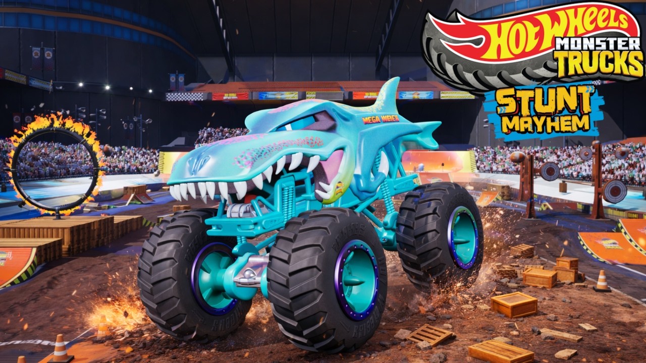 Hot Wheels Monster Truck Stunt Mayhem: Shark Truck Making Shark Moves In Hot Wheels