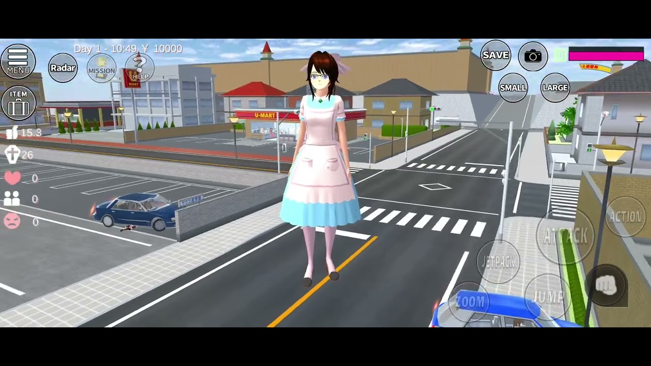 Rina Tamaki in trouble 😭Sakura school simulator.... 