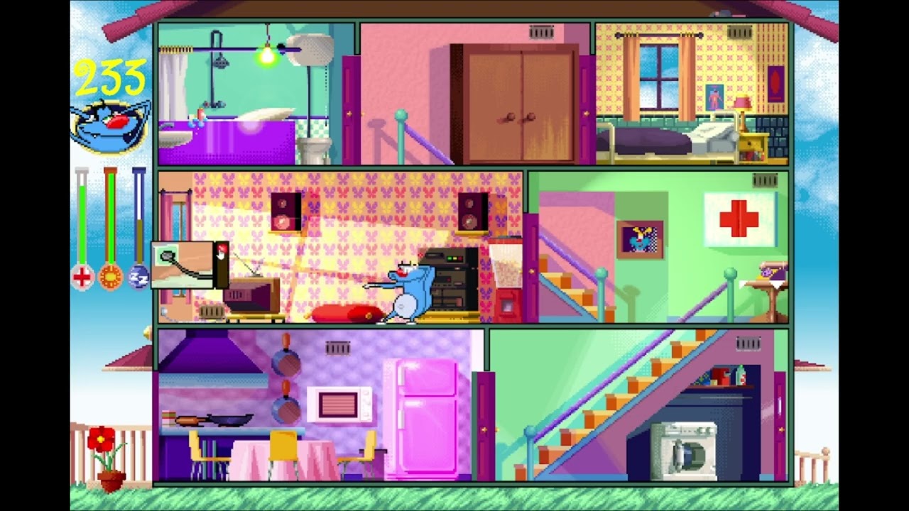 The daily life of Oggy. | Oggy Moshi Gameplay