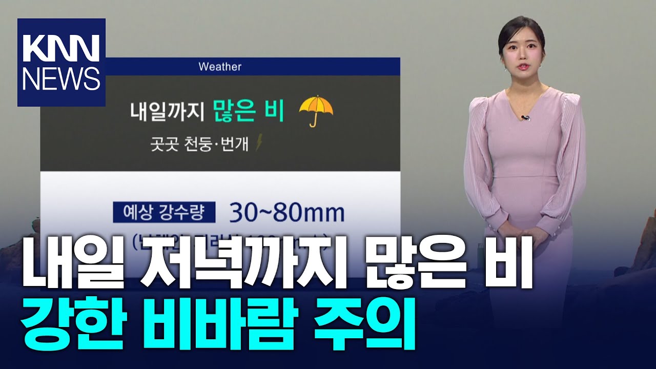 내일 저녁까지 많은 비...강한 비바람 주의 / KNN