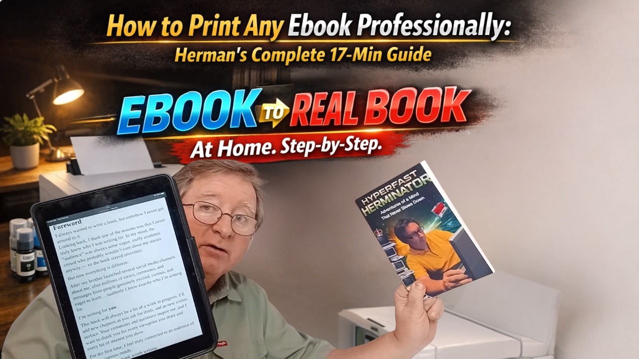 How to Print Any Ebook Professionally: Herman's Complete 17-Min Guide 📚 #herman