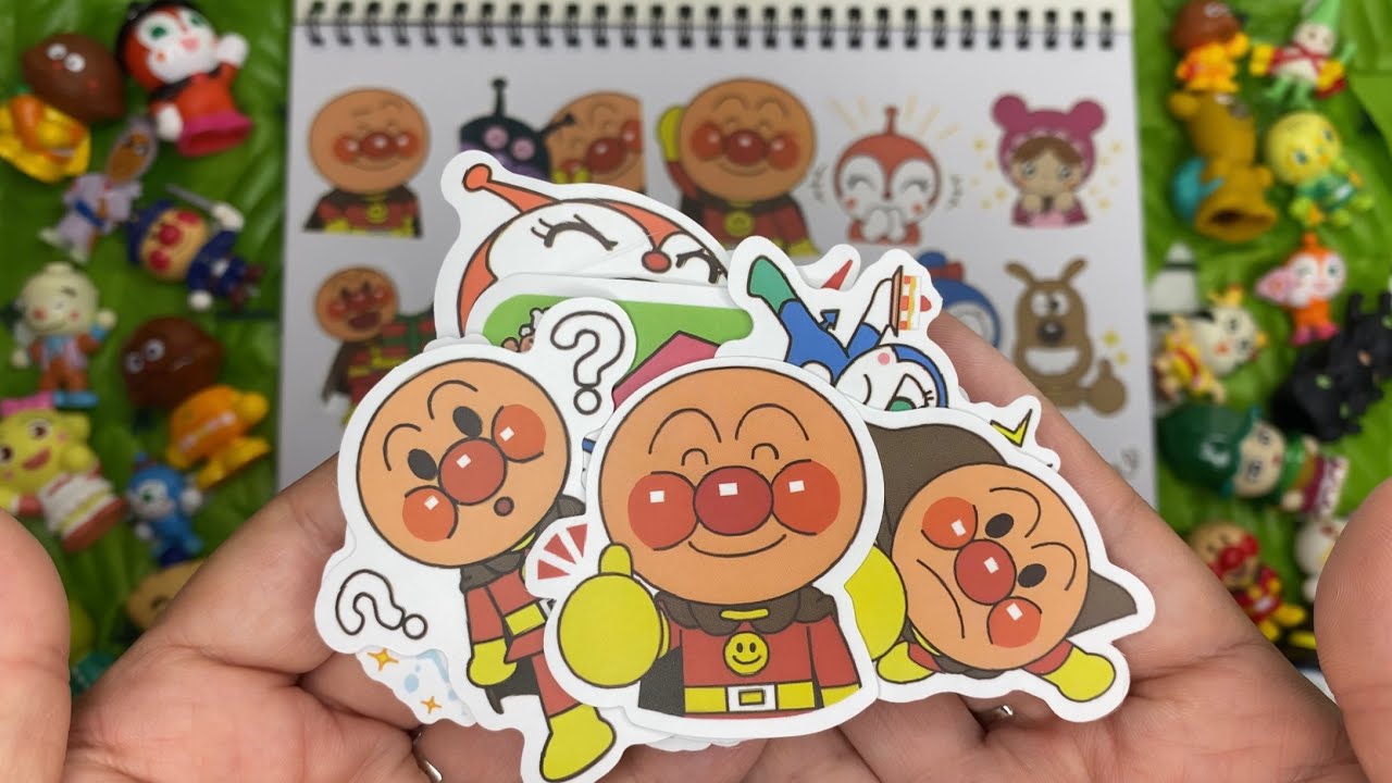 ASMR unboxing  anpanman sticker.アンパンマンかわいいシール