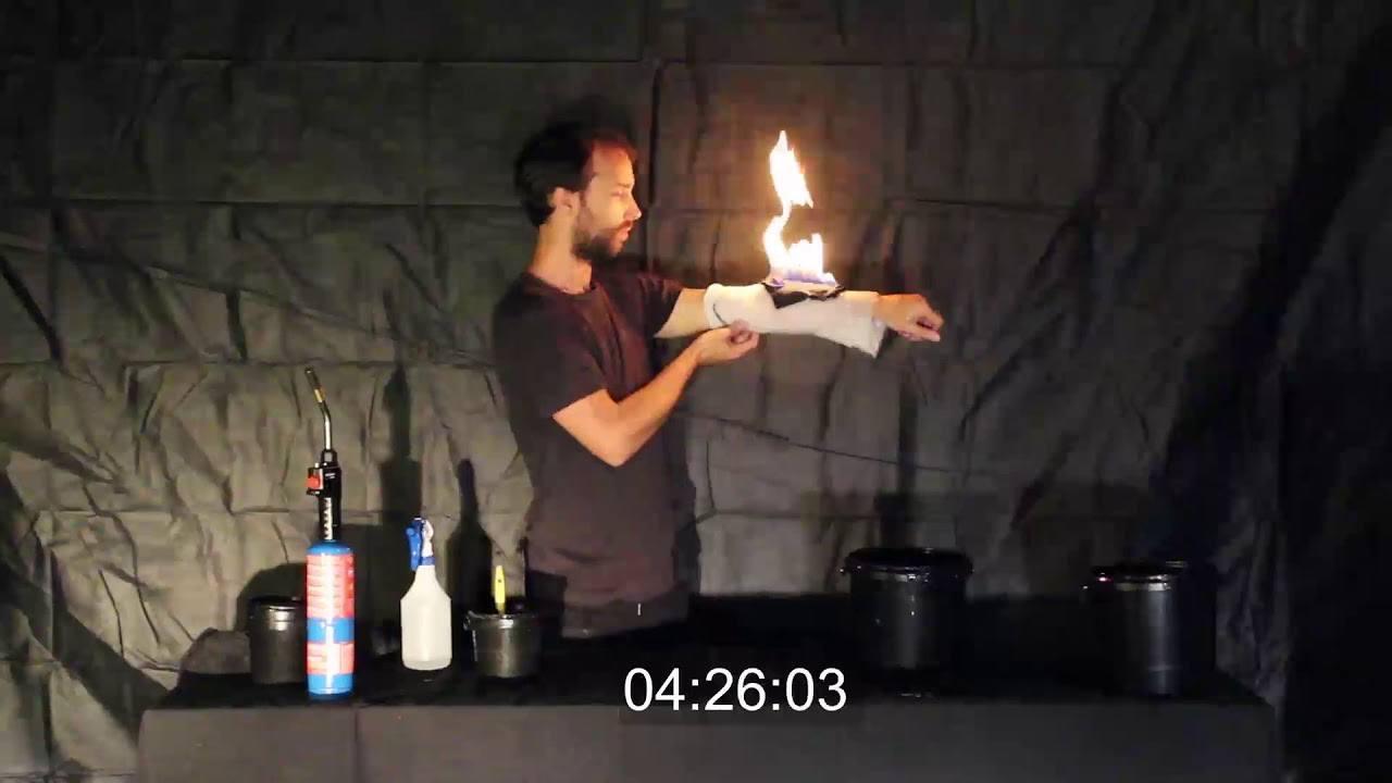 Rob Bowen Stunts   Fire Gel Demo