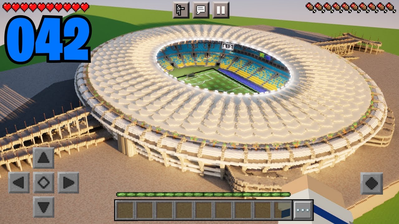 PROJETO ESTÁDIO DO FLAMENGO NO MINECRAFT!! - Construindo uma Cidade 5 #42