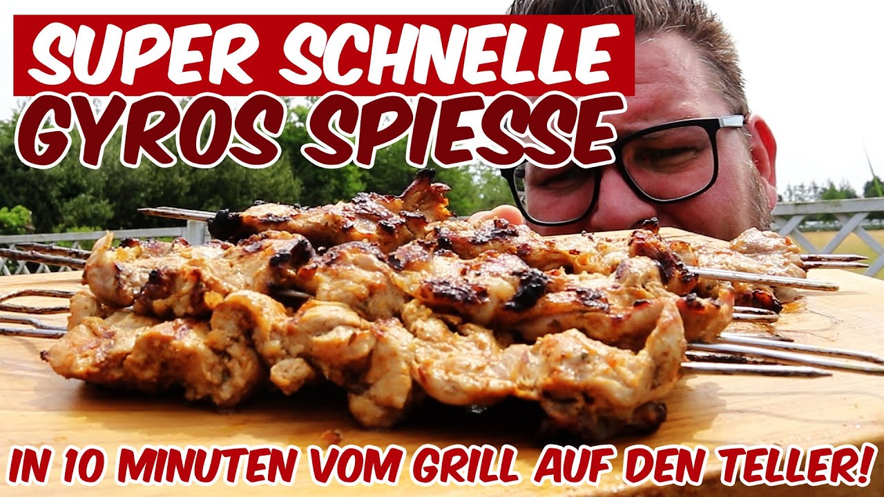 REZEPT: SUPER SCHNELLER GYROS SPiEß - in 10 Minuten auf den Teller!