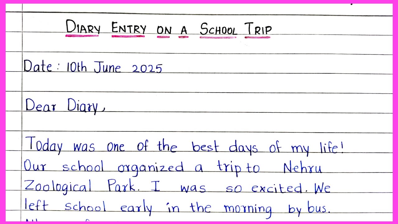 Diary Entry on A School Trip || @EssentialEssayWriting || Diary Writing on A School Picnic