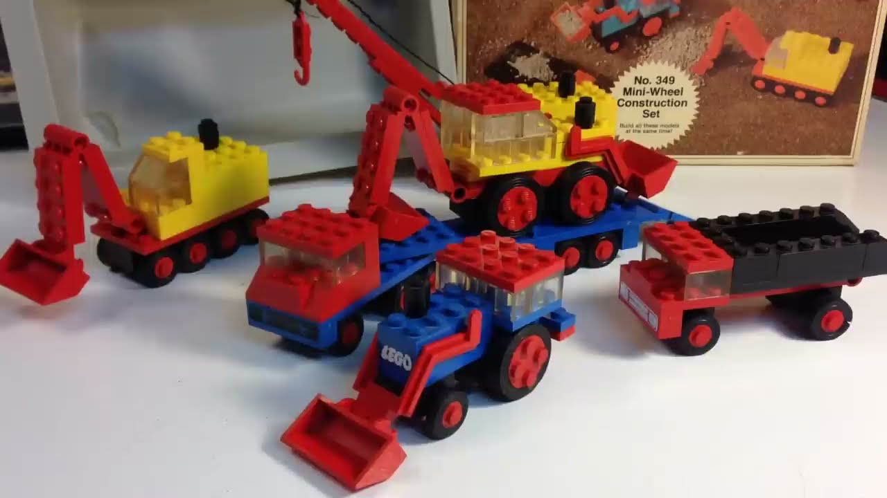 LEGO Samsonite 349 Mini-Wheel Construction VINTAGE set from 1971