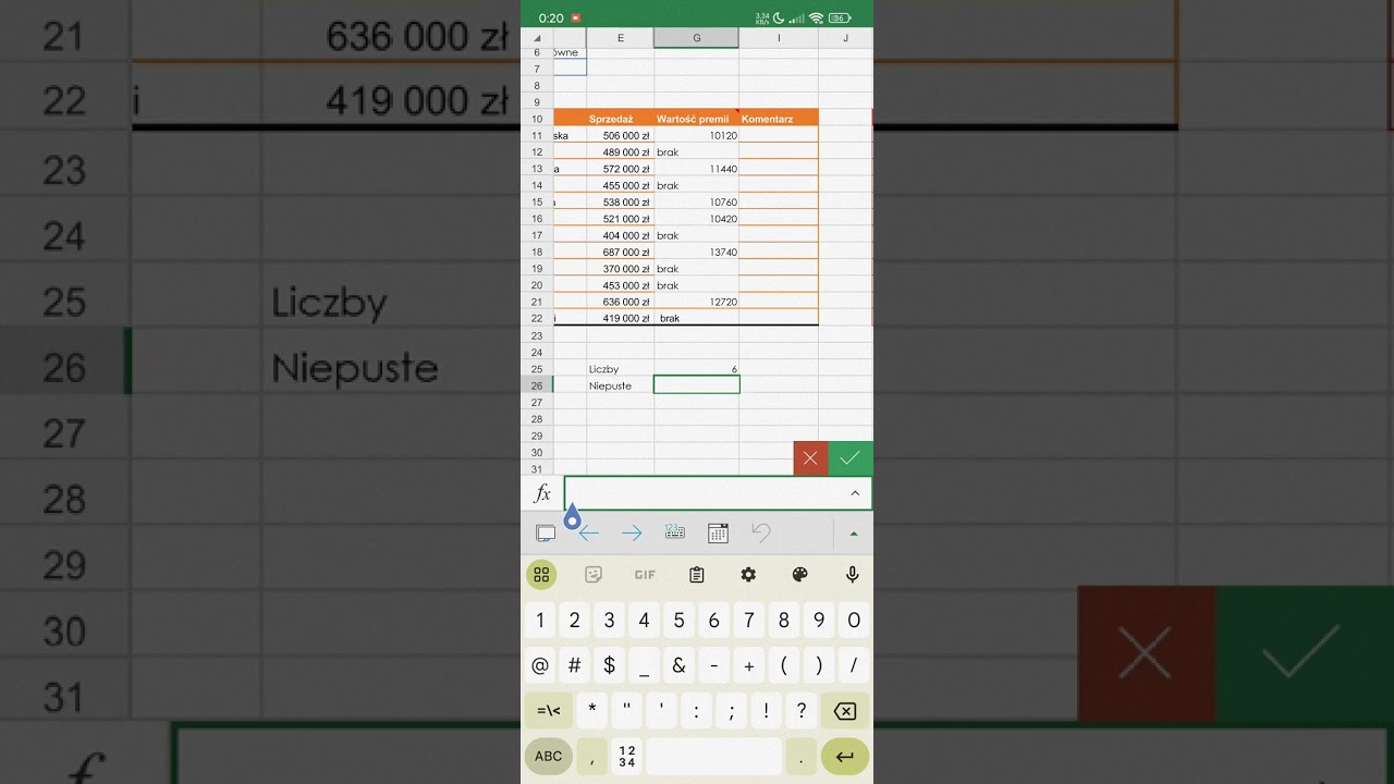 10_Excel Abecadło funkcji litera I: ILE.LICZB, ILE.NIEPUSTYCH