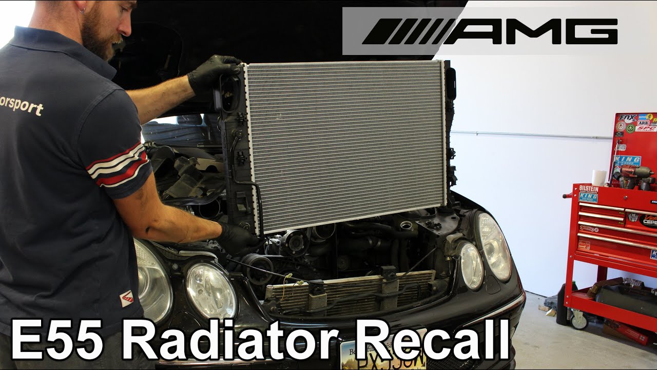 Mercedes E55 AMG Defective Radiator Change - A MUST on all 2003 E55 AMG's