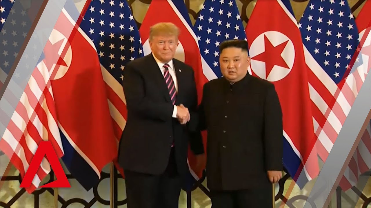 Donald Trump, Kim Jong Un shake hands at Hanoi summit