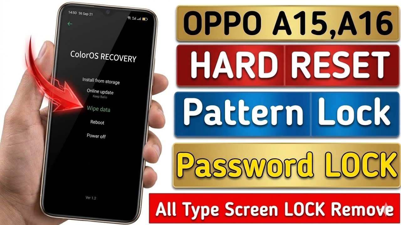 Oppo A15 Hard Reset || Oppo A15 Pattern Lock Remove || Oppo A15 Pin Lock Remove || Password Unlock