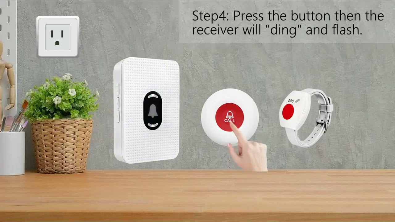 Amazon com  Daytech Wireless Caregiver Pager System Call Button Call Bell for Elderly at Home Life A