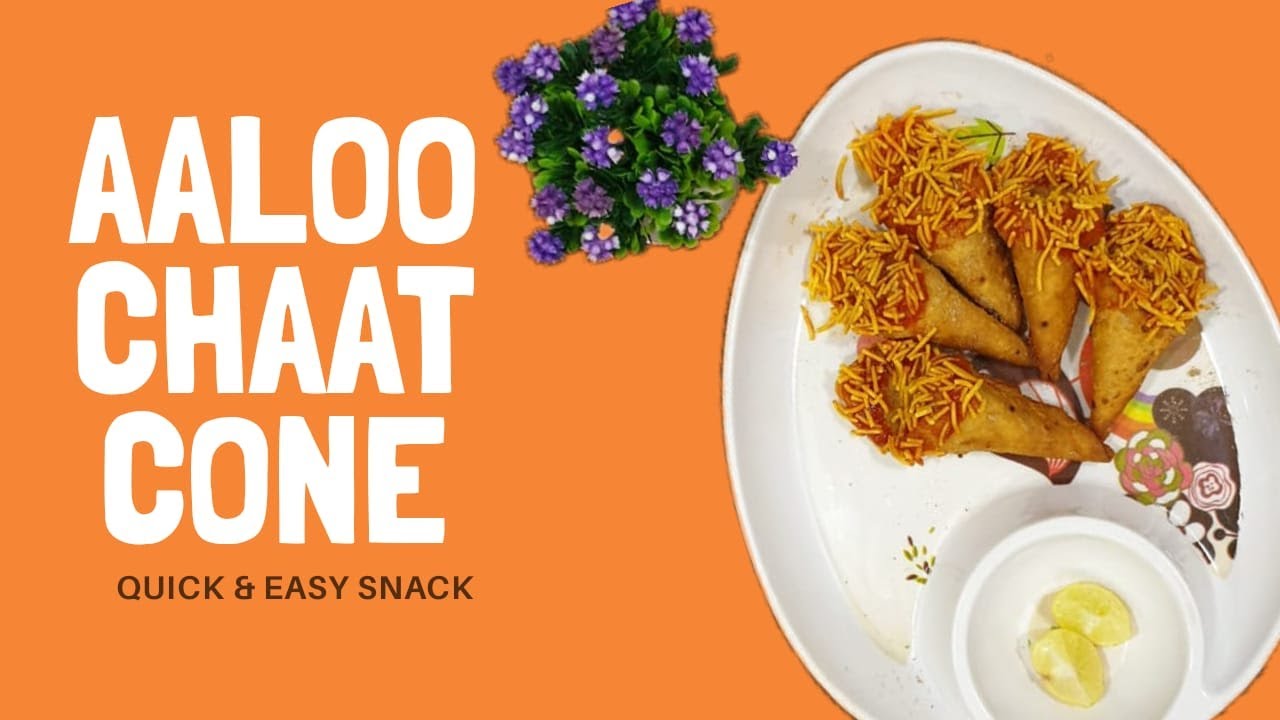 How to make aaloo chaat cone | Quick & easy snack using leftover roti