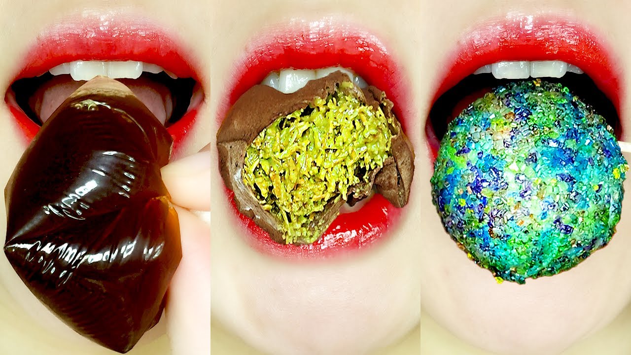 ASMR ЭМОДЗИ МУКБАНГ🍪 Дубайское печенье (Dujjonku) и сладкие десерты