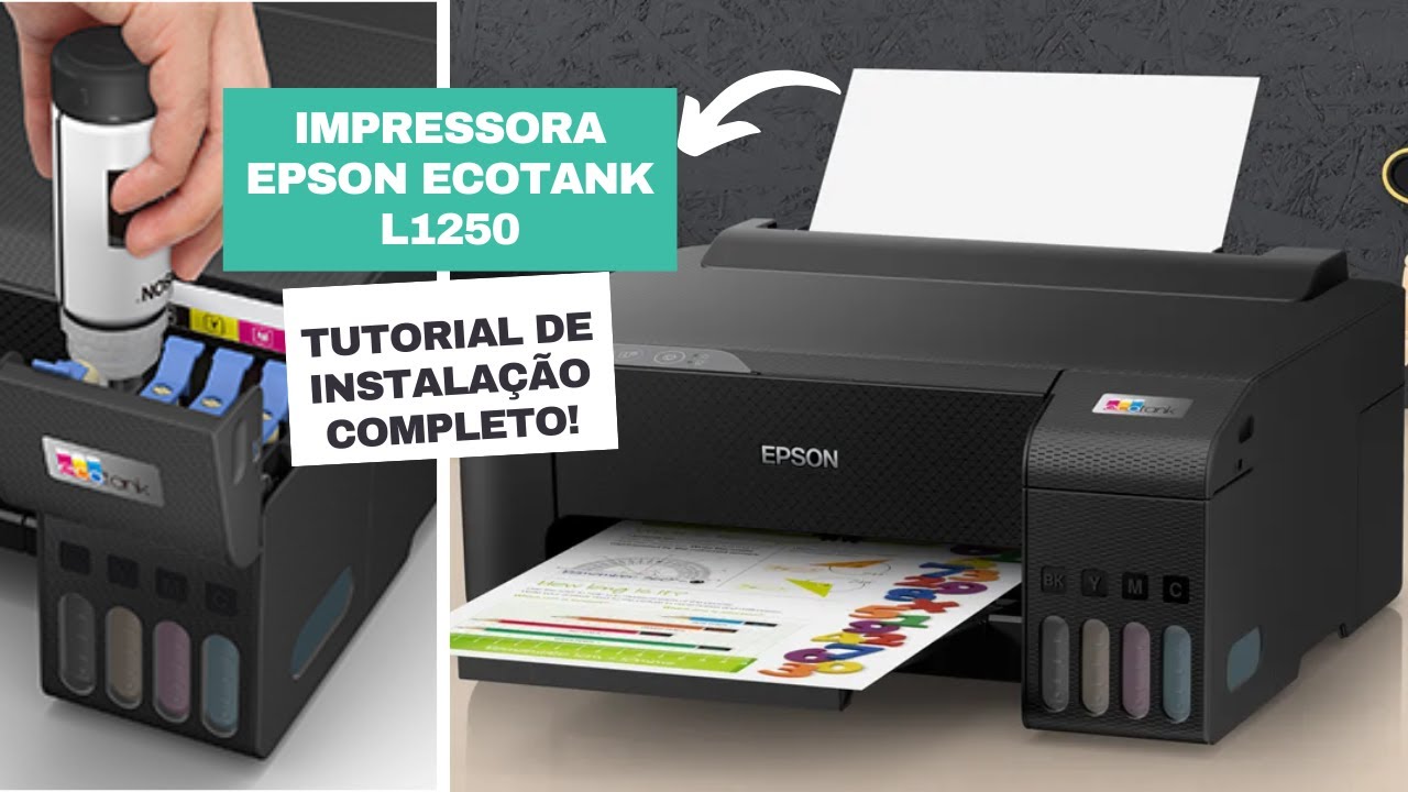 EPSON ECOTANK L1250- INSTALAÇÃO POR WIFI (TUTORIAL COMPLETO)