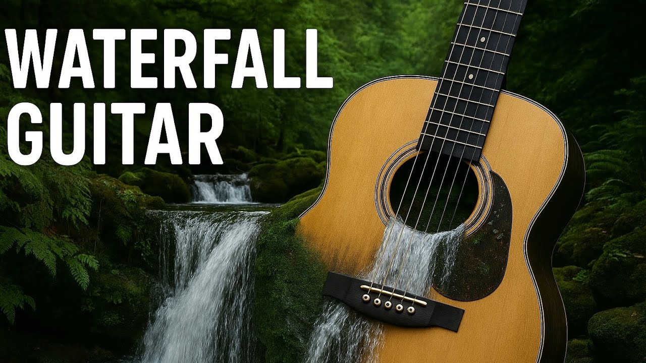 Waterfall Guitar  Soothing Nature Sounds & Ambient Strings for Deep Relaxation